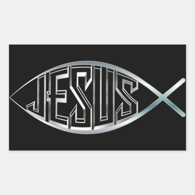 Jesus Fish Symbol Religious Sticker (Front)