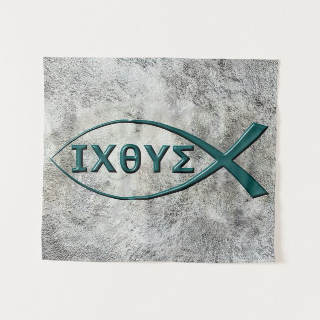 Jesus Fish Symbol Tapestry (Front (Horizontal))