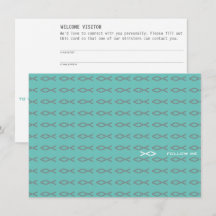 Jesus Fish Text Visitor Card