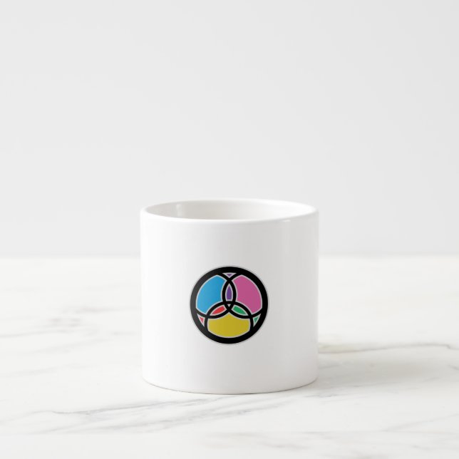 Jesus Fish Trinity Stained Glass Espresso Cup (Front)