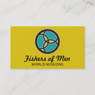 Jesus Fish Trinity Stained Glass Logo Business Card