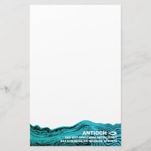 Jesus Fish Wavy Waters Stationery