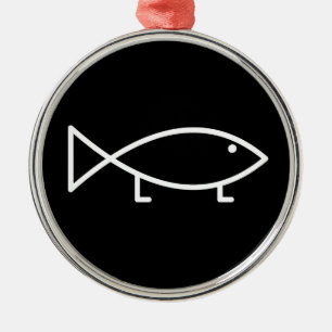 Jesus Fish with Legs - Ornament