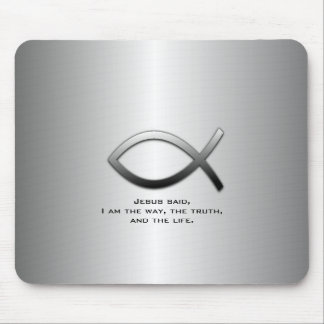 Jesus Fish With Personalized Bible Verse Mouse Pad
