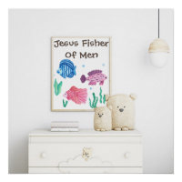Jesus Fisher Of Men Colourful Fishes Nursery