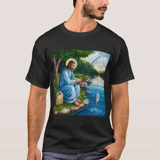 Jesus fishing T-Shirt (Front)