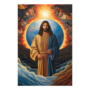*~* Jesus Flower Heal  Earth Universe  AP50 Cosmic Photo Print