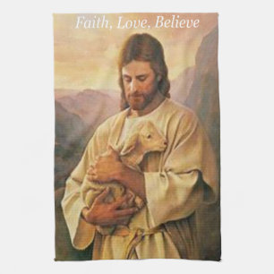Jésus Foi, Amour, Croire, serviette de cuisine