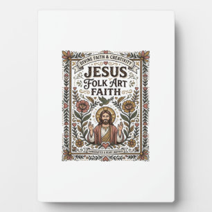 Jesus Folk Art Faith Jesus Folk Art Christian Fait Plaque