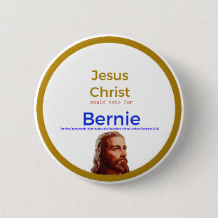 Jesus for Bernie 2 Inch Round Button