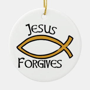 Jesus Forgives Ceramic Ornament