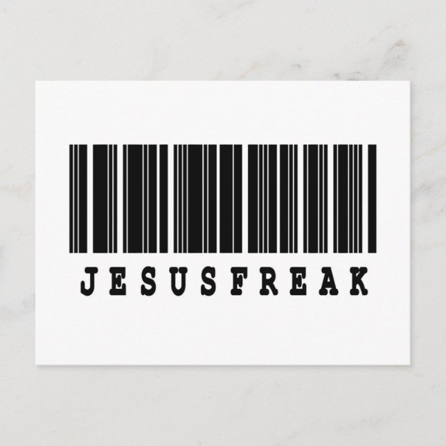 jesus freak barcode design postcard (Front)