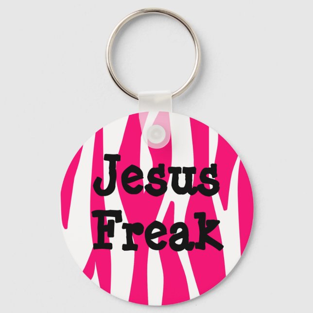 Jesus Freak Zebra Striped Keychain (Front)