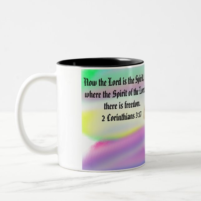 jesus freedom  Two-Tone coffee mug (Left)