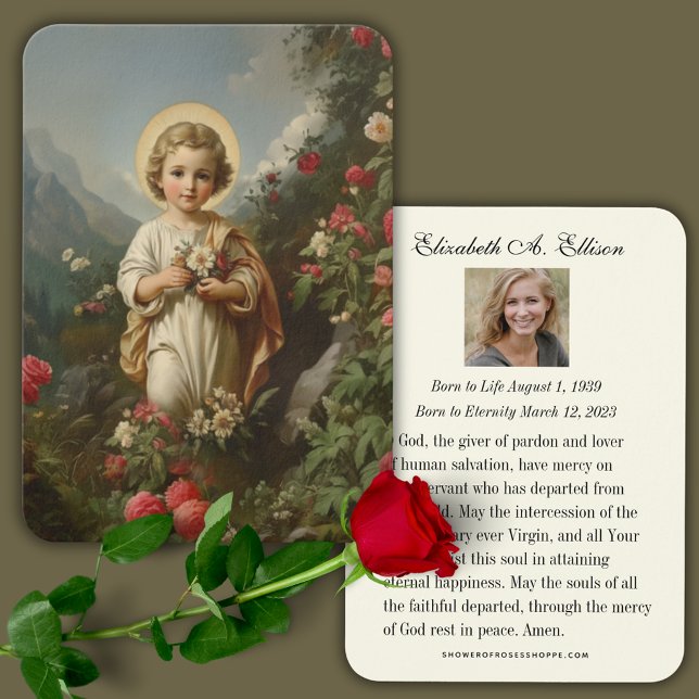 Jesus Funeral Memorial Prayer Holy Card (Creator Uploaded)