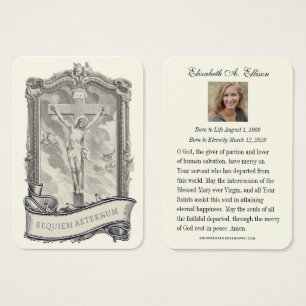 Jesus Funeral Memorial Prayer Holy Card