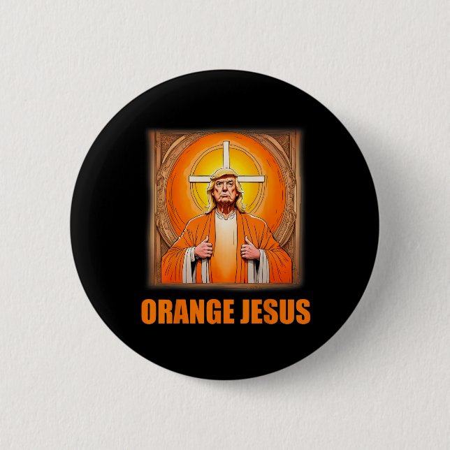 Jesus Funny Trump 1  2 Inch Round Button (Front)
