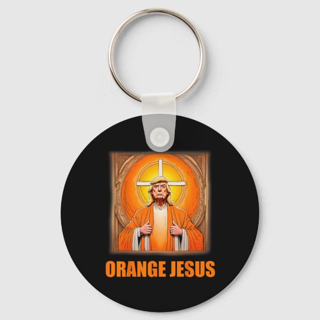 Jesus Funny Trump 1  Keychain (Front)