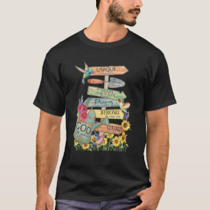 Jesus Garden Flower Hummingbird God Say You Are 1 T-Shirt