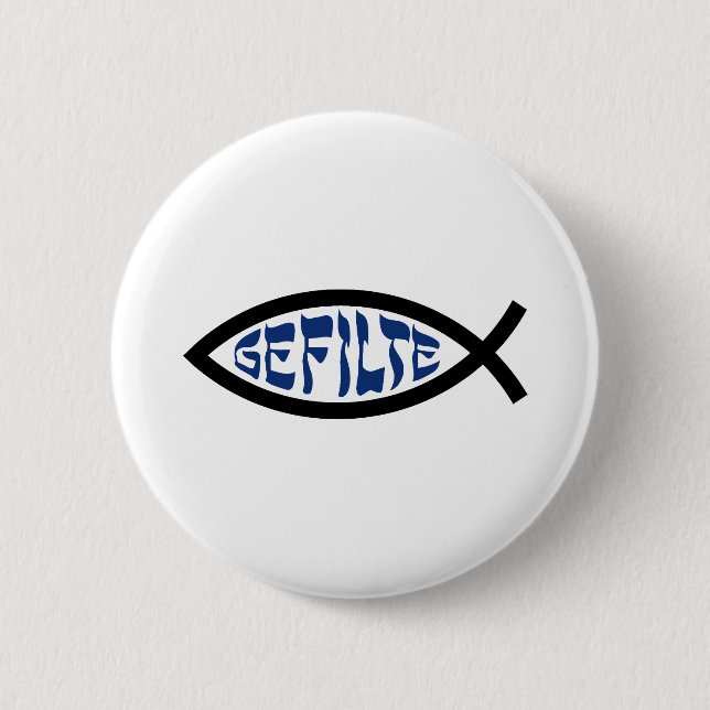Jesus Gefilte Fish - Jewish Passover Humour 2 Inch Round Button (Front)