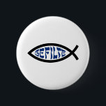 Jesus Gefilte Fish - Jewish Passover Humour 2 Inch Round Button<br><div class="desc">Funny Jewish Humour Gefilte Fish T-Shirts & Gifts For Chanukah,  Passover,  or any Jewish Holiday.</div>
