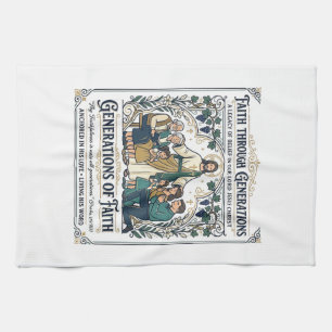 Jesus Genealogy Family Tree Shirt Faith Based Desi Kitchen Towel
