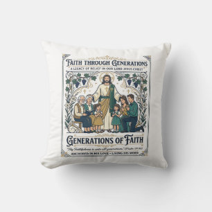 Jesus Genealogy Family Tree Shirt Faith Based Desi Throw Pillow
