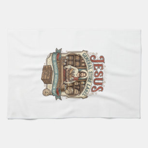 Jesus General Store Label Jesus General Store Chri Kitchen Towel