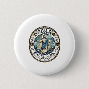 Jesus Gentle Movement Wellness Shirt Faith Based D 2 Inch Round Button