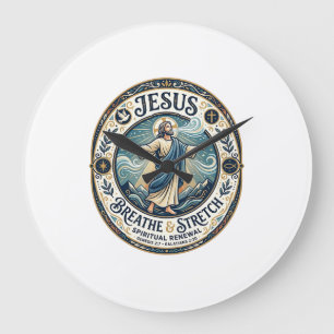 Jesus Gentle Movement Wellness Shirt Faith Based D Large Clock