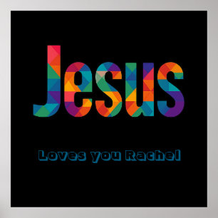 Jesus geometric design Poster