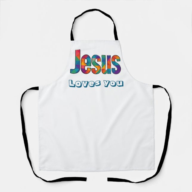Jesus geometric pattern  apron (Front)