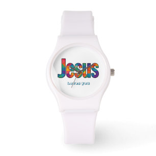 Jesus geometric pattern watch