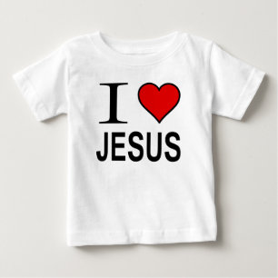 Jesus gifts I love Jesus logo on infant t shirt