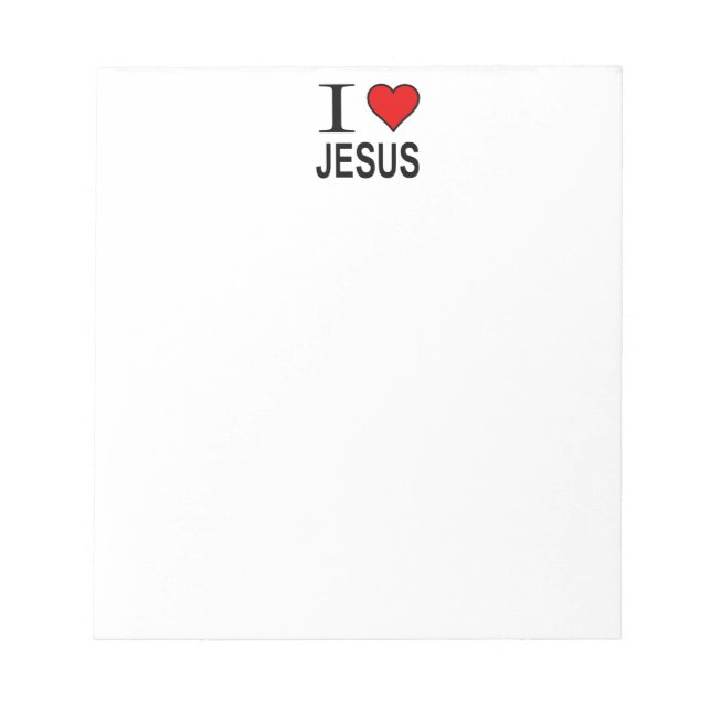 Jesus gifts I Love Jesus Notepad (Front)