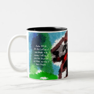 Jesus give love and strength, Two-Tone coffee mug