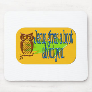 Jesus gives a hoot about you products mouse pad