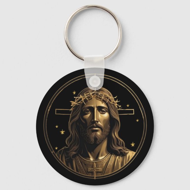 Jesus Gold 1 Keychain (Front)