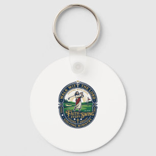 Jesus Golf Shirt Faith Based Design_1 Keychain
