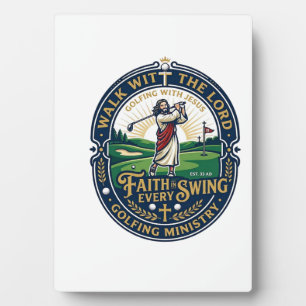 Jesus Golf Shirt Faith Based Design_1 Plaque