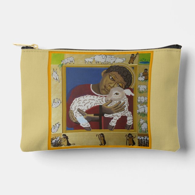 Jesus Good Shepherd prayerbook rosary Accessory Pouch (Front)