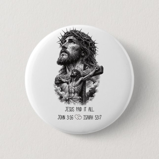 Jesus Gospel  2 Inch Round Button (Front)