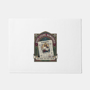 Jesus Gospel Newspaper Jesus Newspaper Christian F Doormat