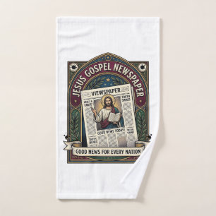 Jesus Gospel Newspaper Jesus Newspaper Christian F Hand Towel