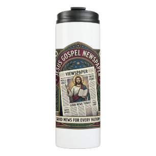 Jesus Gospel Newspaper Jesus Newspaper Christian F Thermal Tumbler