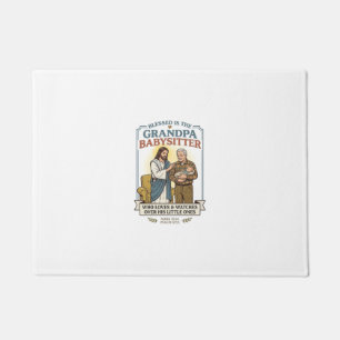Jesus Grandparents Babysitting Humour Shirt Faith Doormat