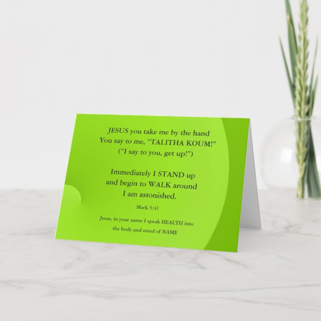 Jésus guérisseur Christian Obtenez une bonne carte (Devant)