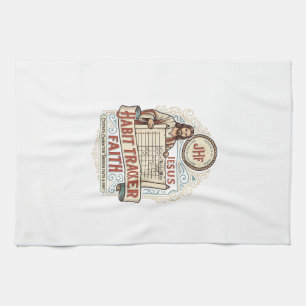 Jesus Habit Tracker Faith Jesus Habit Tracker Chri Kitchen Towel