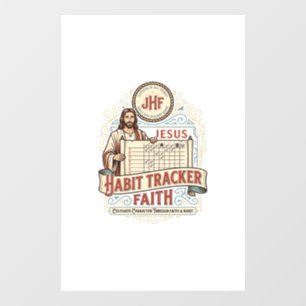 Jesus Habit Tracker Faith Jesus Habit Tracker Chri Window Cling