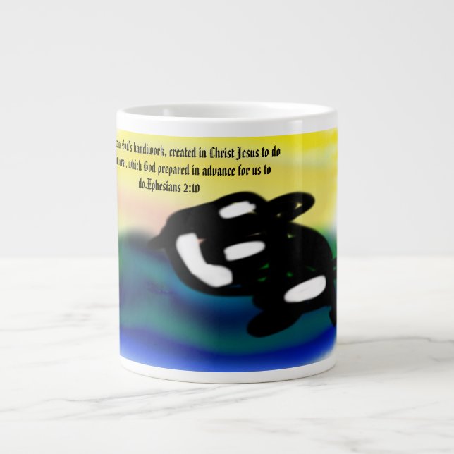 jesus handwork large coffee mug (Front)